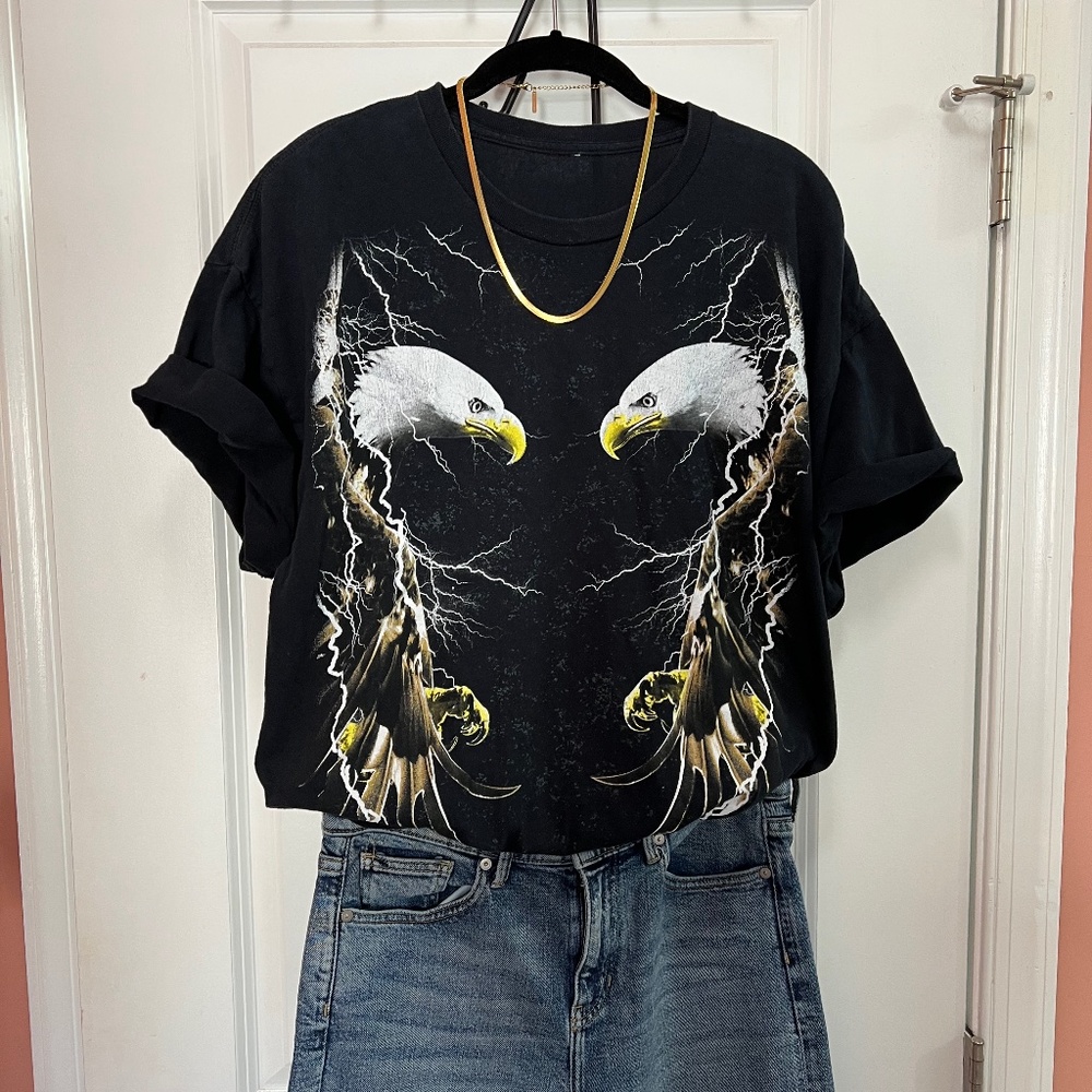 Vintage Lightening/Eagle Tee Sz Large